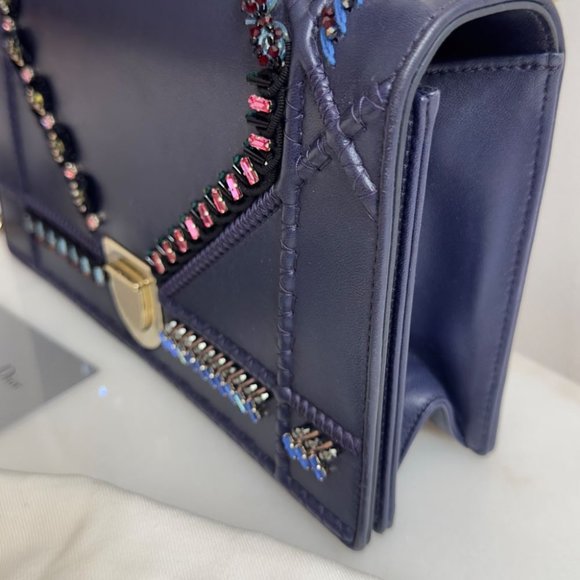 Designer Christian Dior Blue Diorama Bag In Excellent - Picture 10 of 15